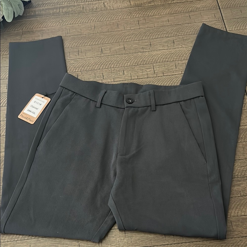 Men's 28” x 32” Charcoal Dress Pant